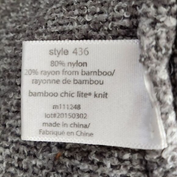BAREFOOT DREAMS Bamboo Chic Lite Calypso Wrap Cardigan Sweater 436 Gray S/M - Picture 4 of 9